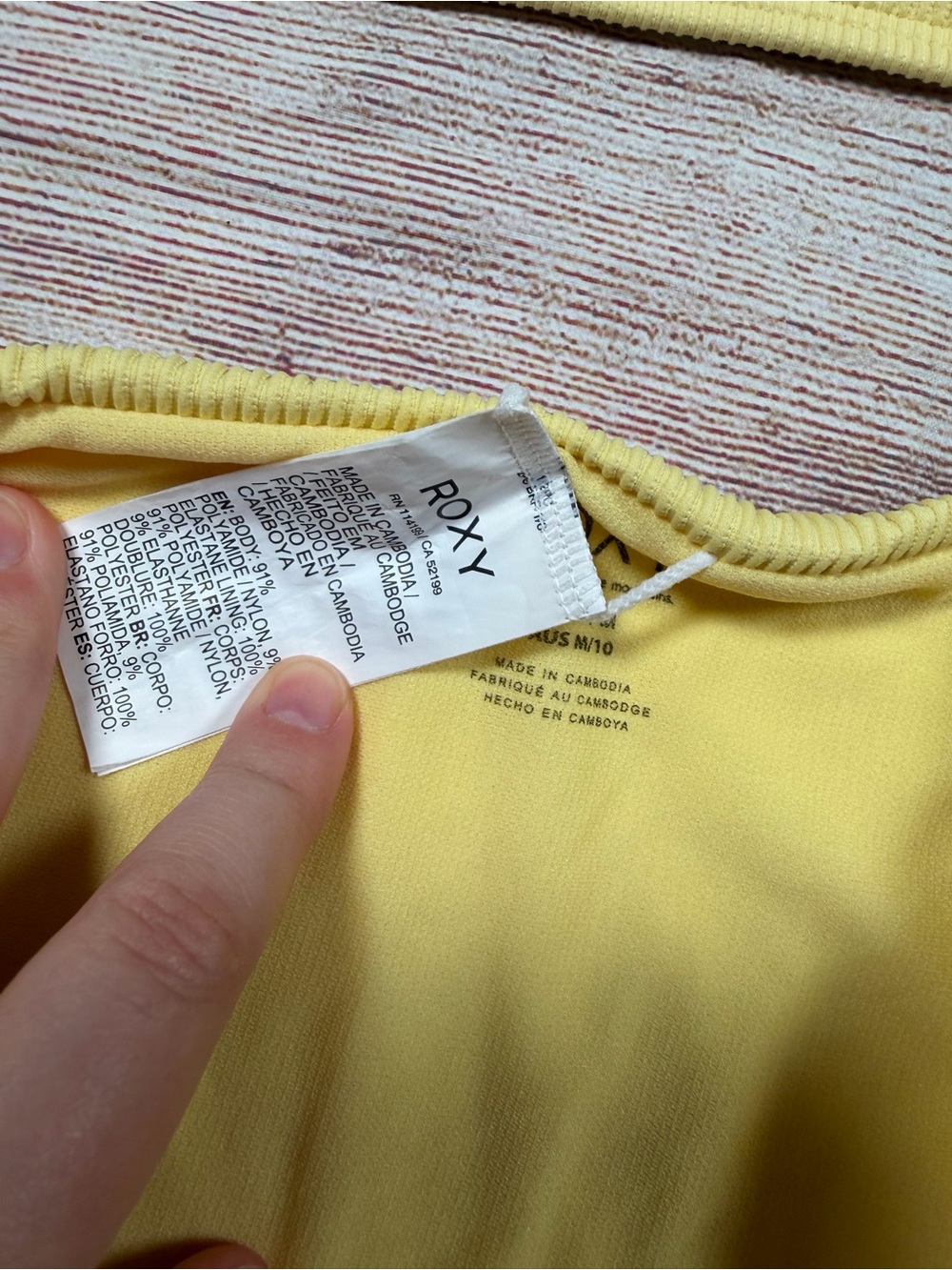 Roxy Yellow Ribbed V-Notch Bikini Set - Picture 7 of 9